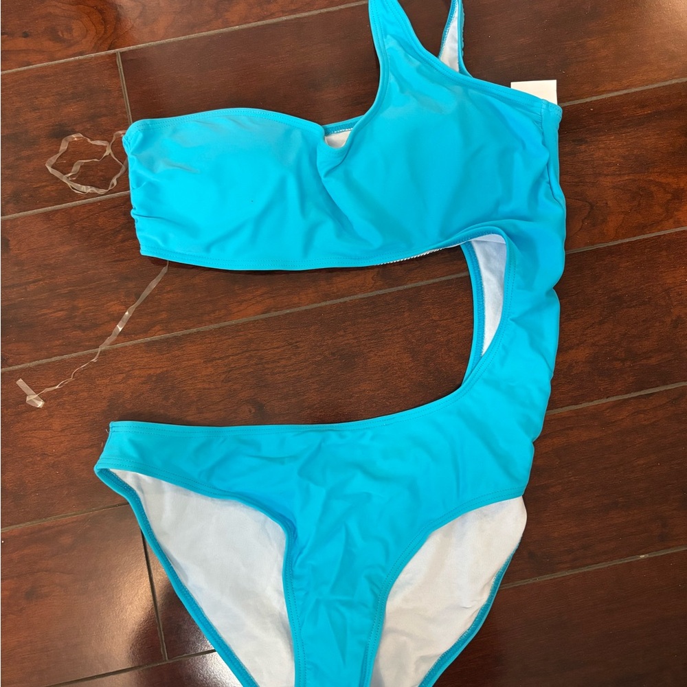 NEW Vibrant Blue One-Shoulder Swimsuit